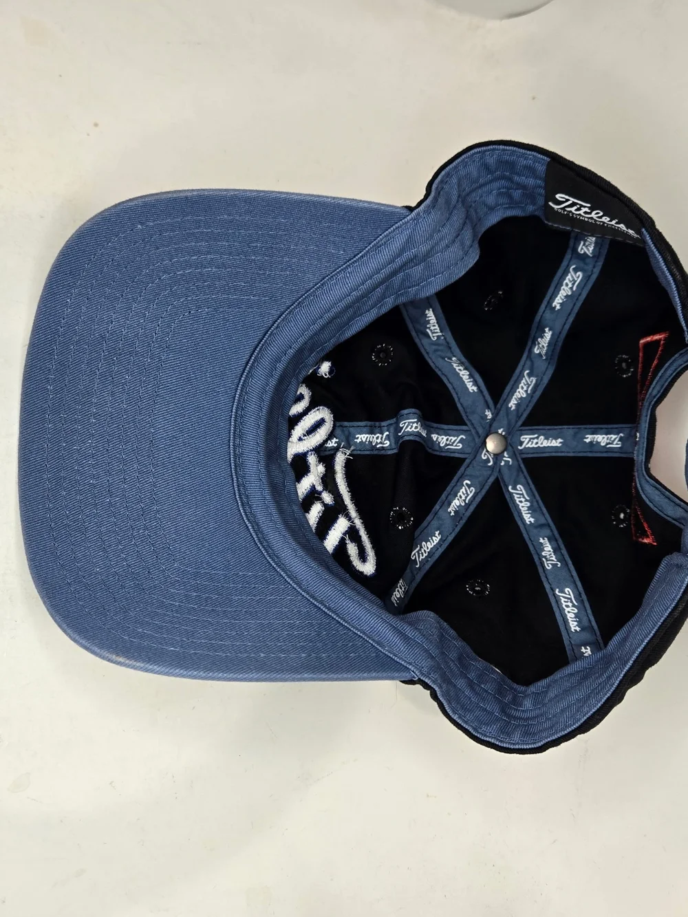 Titleist Navy and Black Golf Cap with White Logo